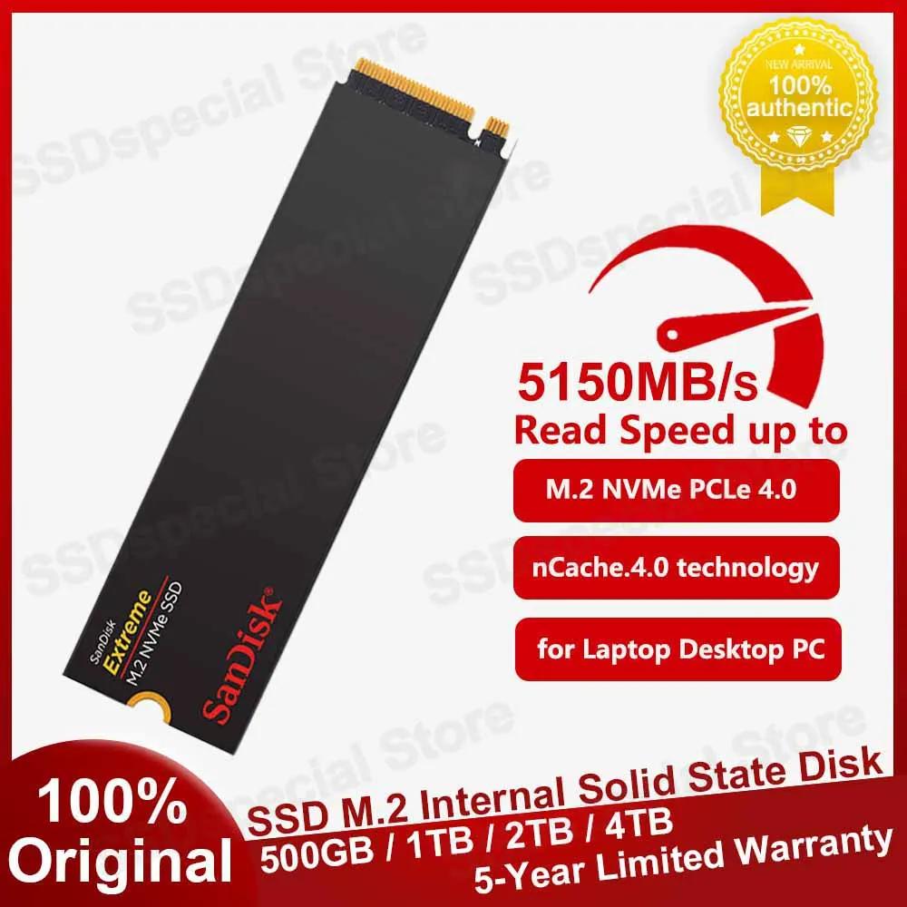 100%  SanDisk SSD M.2 PCIe4.0 2280 NVMe ͽƮ 500GB 1TB 2TB  ָ Ʈ б, Ʈ ӿ, 5150 MB/s